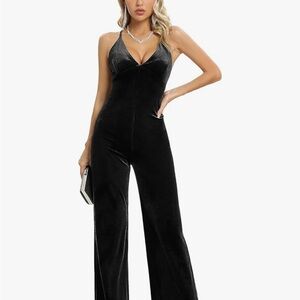 Black Jumpsuit Velvet